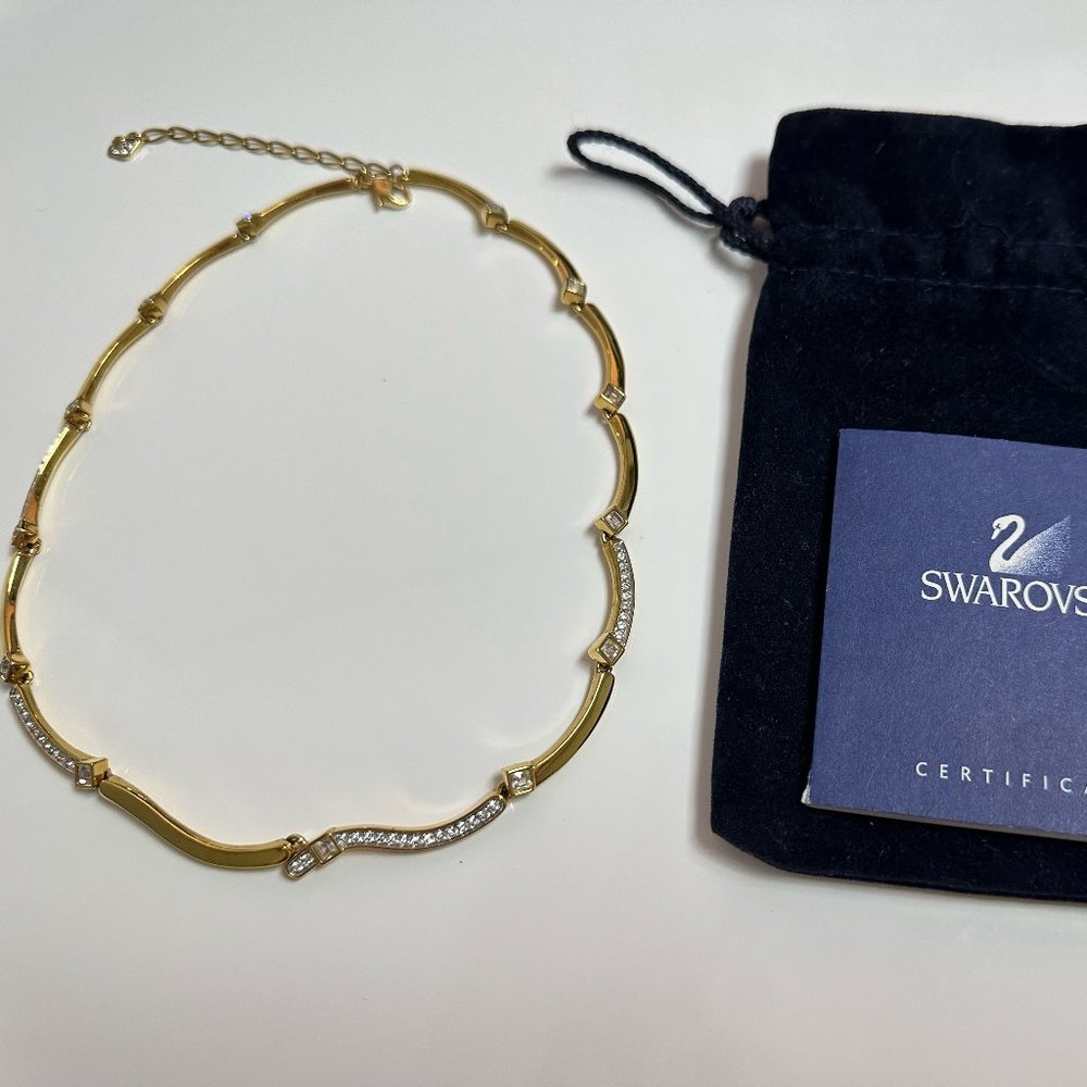 MSRP: $360 Swarovski Necklace - Gold-Plated and Adorned with Sparkling Crystals!